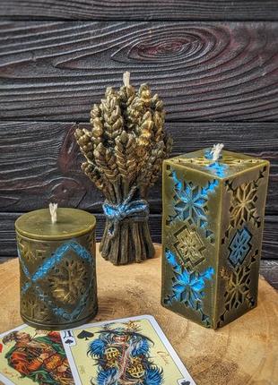 Набір свічок з воску україна2 фото