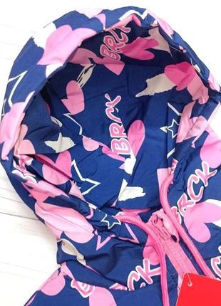 Куртка дитяча демисезонна для дівчинки, 92 см. синій/рожевий3 фото