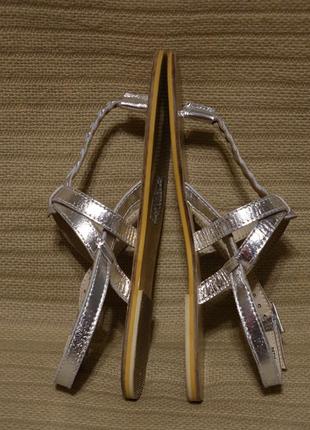 Ажурные серебристые кожаные босоножки asos англия 3 р. ( 23,1 см.)7 фото
