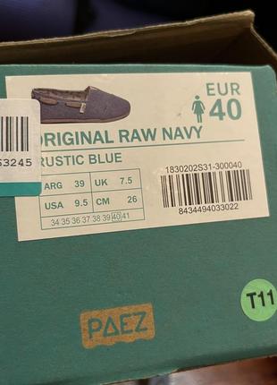 Эспадрильи original raw navy rustic blue paez4 фото