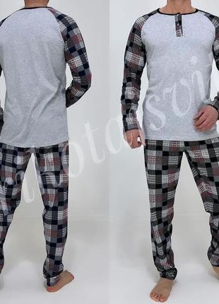 Пижама тонкий мужской хлопок кофта/штаны1 фото