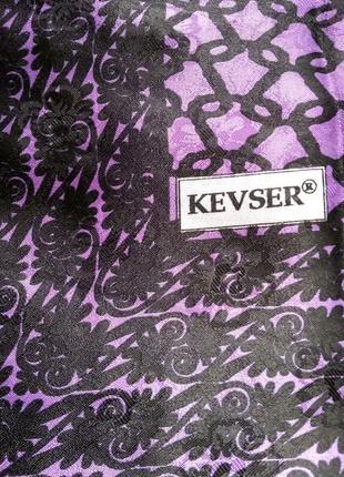 Платок шарф косынка большой фиолетовый с черным kevser, набивной рисунок,геометрический4 фото