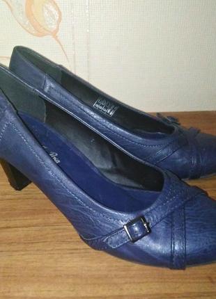 Стильные туфли синего цвета via della rosa, 💯 оригинал, молниеносная отправка