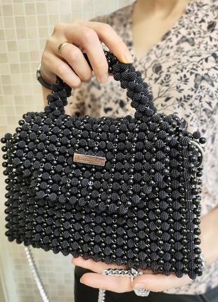 Жіноча сумочка з намистин/перлин/бусин ручної роботи6 фото