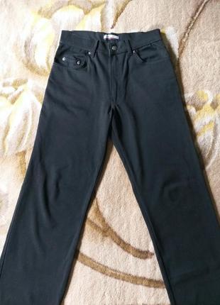 Черные джинсы cappio. стрейчевые джинсы с высокой посадкой.1 фото