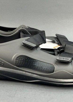 Крокс сандалі аквашузи чорні crocs swiftwater expedition sandal black/black10 фото