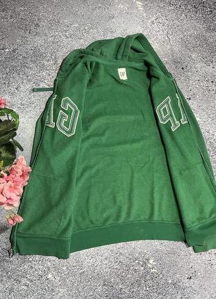 Зеленая худи кофта мужская с большим логотипом gap (оригинал)5 фото