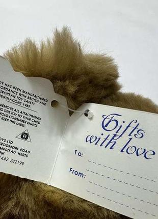 Плюшевий ведмедик bertie, іграшка м'яка, gifts with love, подарунковий. новий!6 фото