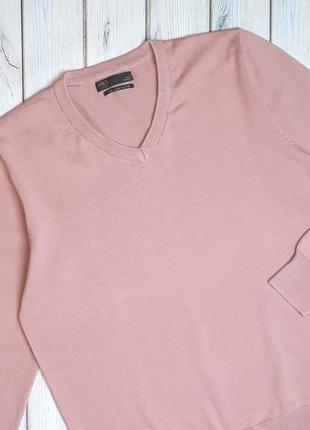 🤩1+1=3 брендовый мужской пудрово-розовый свитер джемпер marks&amp;spencer, размер 48 - 503 фото