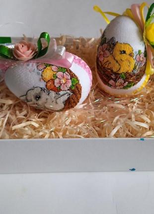 Писанка, декоративное яйцо, вышивка крестиком крупнодной декор6 фото