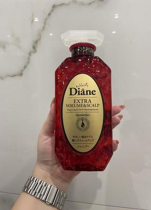 Шампунь кератиновий для волосся "об'єм" moist diane perfect beauty extra volume & scalp shampoo2 фото