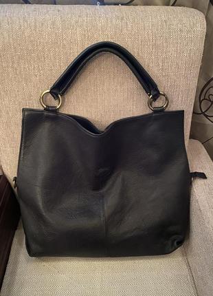 Стильна шкіряна сумка в стилі mulberry1 фото