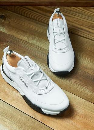 Стильні молодіжні кросівки з натуральної білої шкіри5 фото