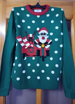 Классный зимний свитер, джемпер новогодний, рождественский1 фото