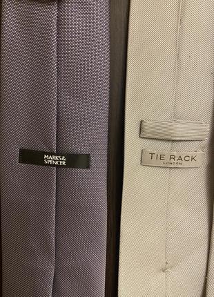 Чоловічі краватки набір бузькова і сіра m&s tie rack3 фото