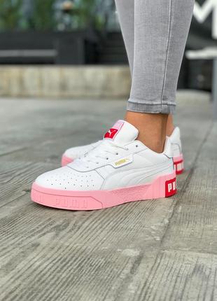 Кроссовки puma cali white & pink кросівки кеди кеды2 фото