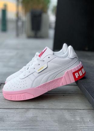 Кроссовки puma cali white & pink кросівки кеди кеды10 фото