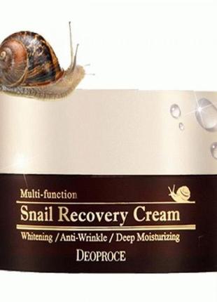Восстанавливающий крем с экстрактом улитки | deoproce snail recovery cream (100g)2 фото