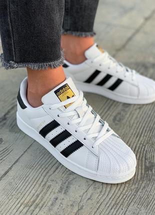 Кроссовки adidas superstar white кросівки кеди кеды4 фото