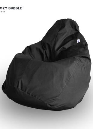 Кресло-мешок | пуф | груша | черное | xl - 120х85