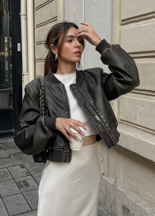 Куртка шкірозамінник zara xxl