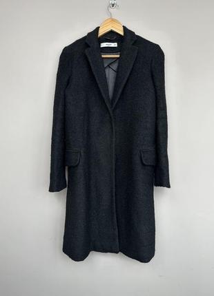 Шерстяное пальто кэжуал прямое деловое ниже колена mango 34/xs10 фото