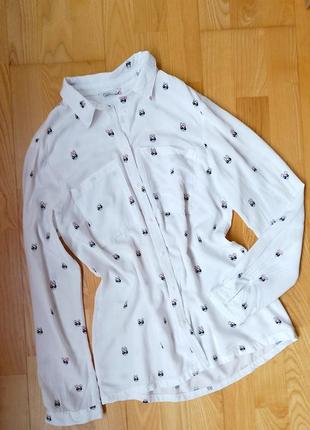 Стильная блуза рубашка house зайчик мышка рубашка с длинным рукавом с карманами3 фото