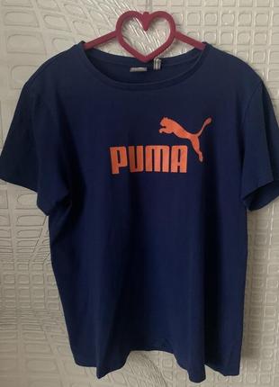 Хлопковая футболка puma ess logo