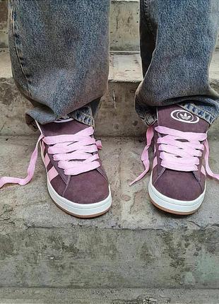 Кроссовки adidas campus 00s dust cargo clear pink 🤎 🩷 премиум