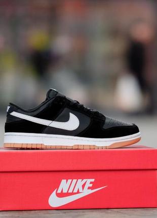 Чоловічі замшеві, чорні з білим, стильні кросівки nike sb dunk low. від 42 до 44 р. 0714 ал демі