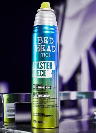 Tigi bed head masterpiece hairspray extra strong hold level 4 лак для волосся1 фото