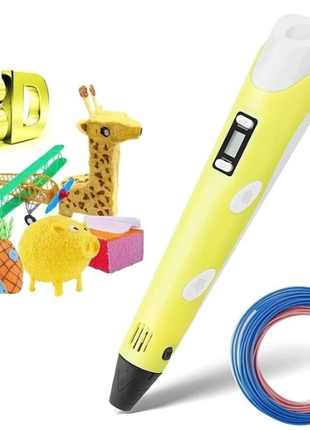 3d ручка для детского творчества 3dpen с lcd экраном полный набор1 фото
