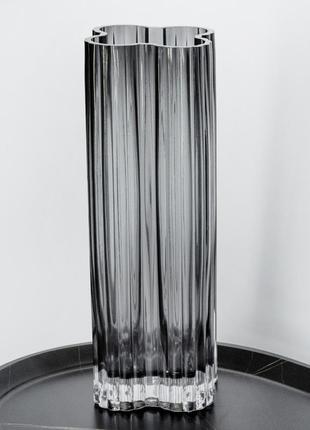 Стеклянная декоративная ваза для цветов "лепестки тумана", 30 см, декор для дома
