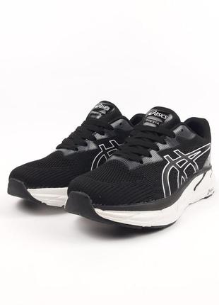 Asics gel-excite 10 чорні з білим кросівки кеди чоловічі асікс весняні літні демісезонні демісезон низькі текстильні сітка легкі топ якість7 фото