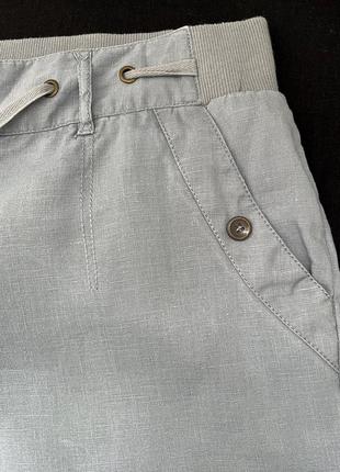Льняные брюки на резинке maddison 48 цвет мятно серый, новые6 фото