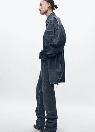 Трендовые синие джинсы зара limited edition1 фото