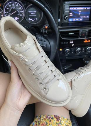 Жіночі маквіни бежеві, кросівки олександр маквін, alexander mcqueen light beige
