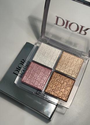 Палетка хайлайтеров dior backstage glow face 001 выкупленная на сефоре