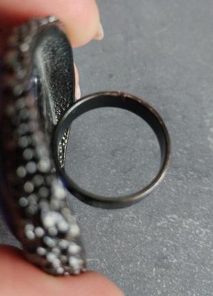 Перстень масивний лазурит кабошон натуральний камінь9 фото