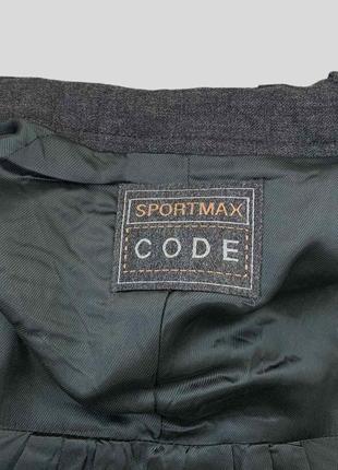 Шерстяной укороченный пиджак жакет бомбер max mara sportmax code свободного кроя оверсайз9 фото