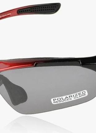 Спортивні окуляри rockbros polarized uv400 з 5 лінзами чорно-червоний (050412)