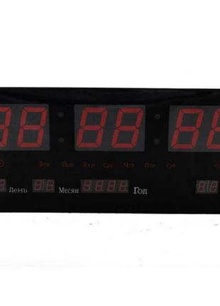 Электронные настенные часы vst 3615 черный (300064)1 фото