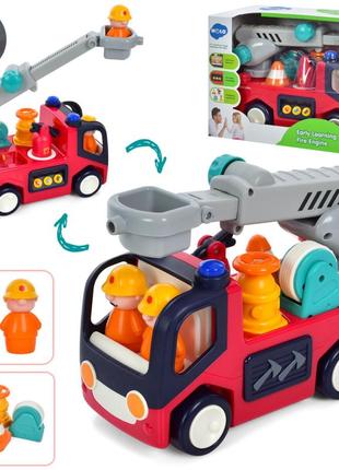 Дитяча пожежна машинка hola toys e9998-hl зі світлом та звуком2 фото
