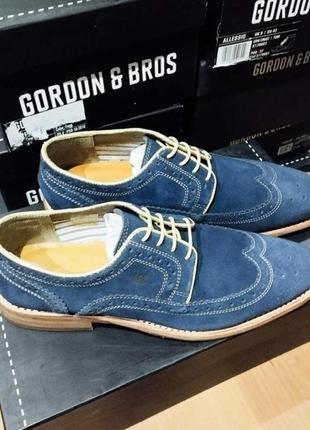 Неймовірні замшеві туфлі бренду чоловічого взуття з німеччини gordon & bros