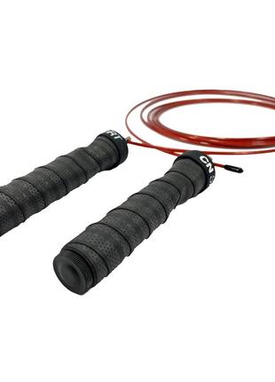 Скакалка швидкісна для кроссфита up & forward speed rope pro+ чорний4 фото