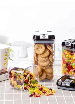Органайзер пластиковий для сипучих vigoha food storage container set 5 шт3 фото