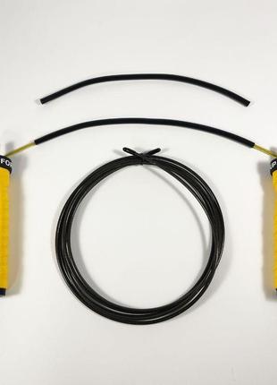 Скакалка скоростная для кроссфита up & forward speed rope pro+ желтый3 фото