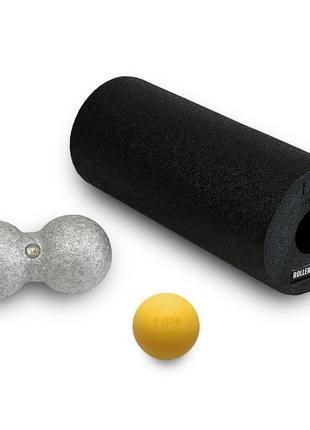 Набір масажний ролик м'яч подвійний масажний м'яч up & forward pro yellow