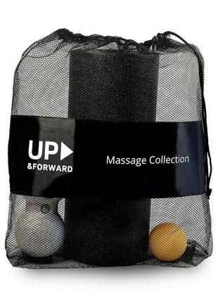 Набір масажний ролик м'яч подвійний масажний м'яч up & forward pro yellow2 фото