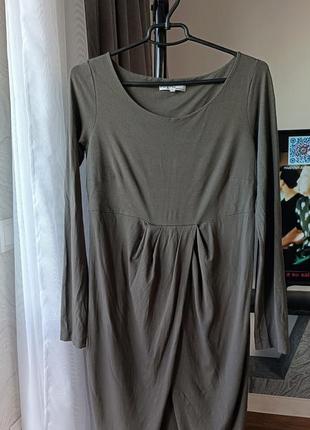 Платье от итальянского бренда piu &amp; piu, оливкового цвета, размер s,m,l8 фото